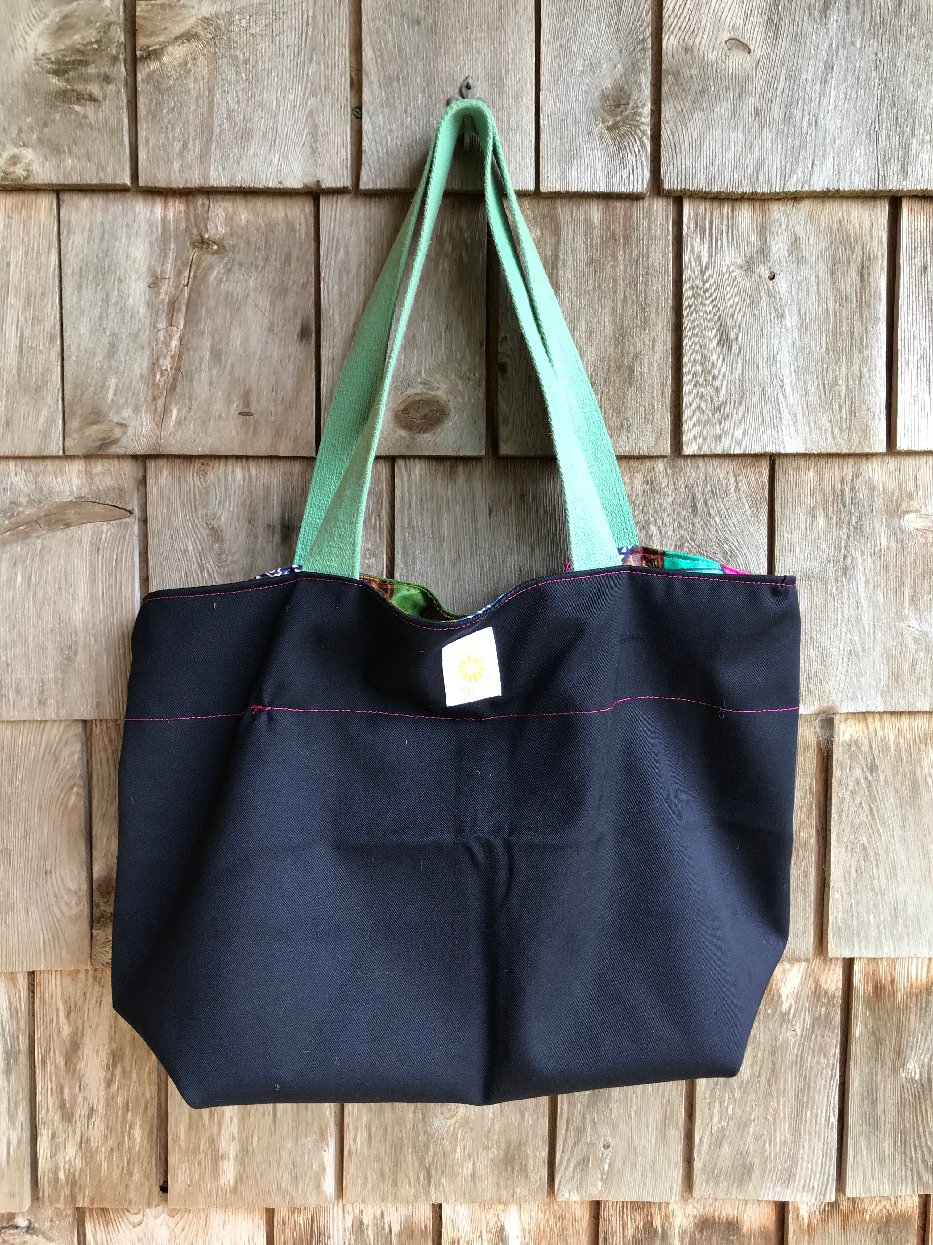 Tote-bag Wax vert