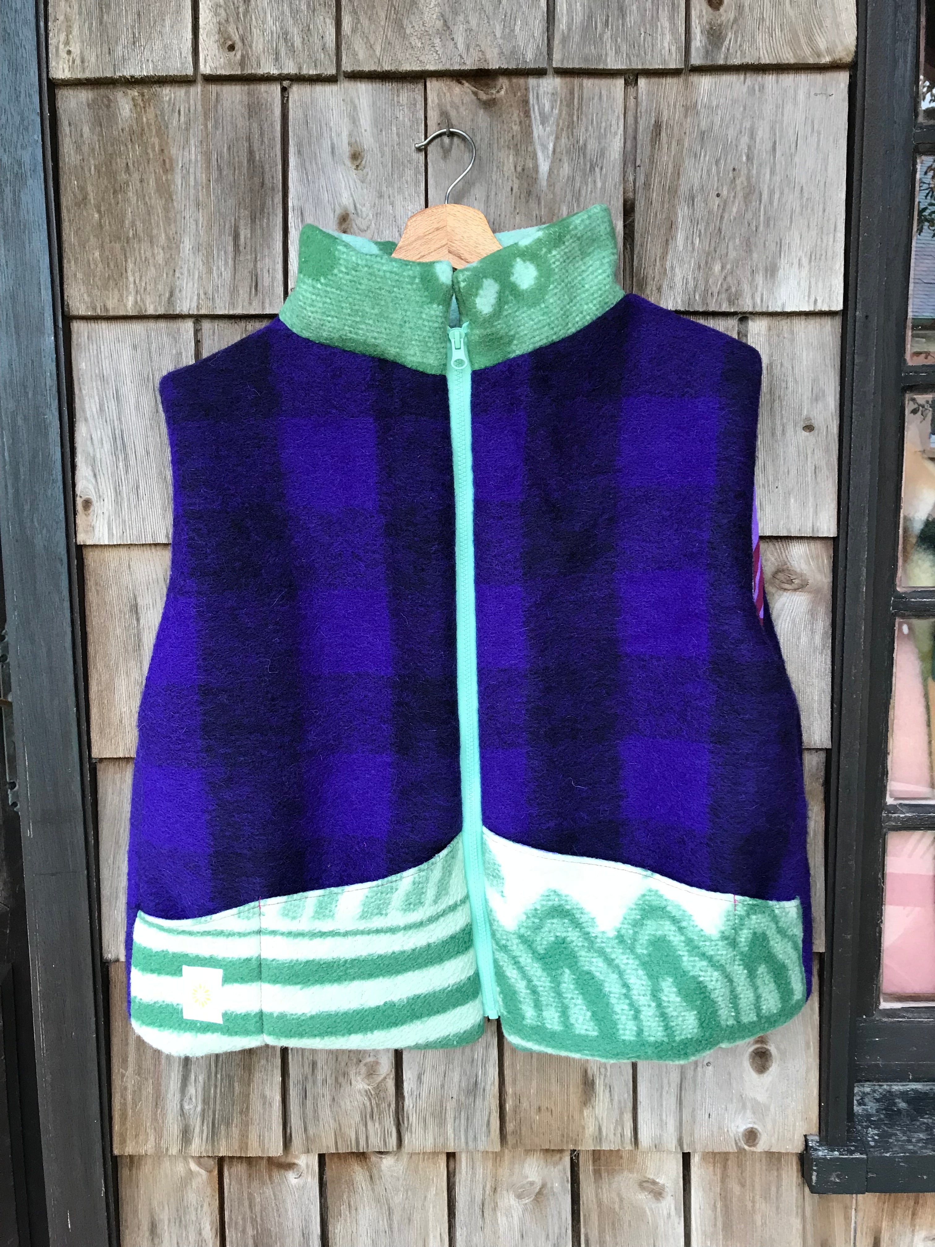 Gilet Canevas Violet&vert M/L