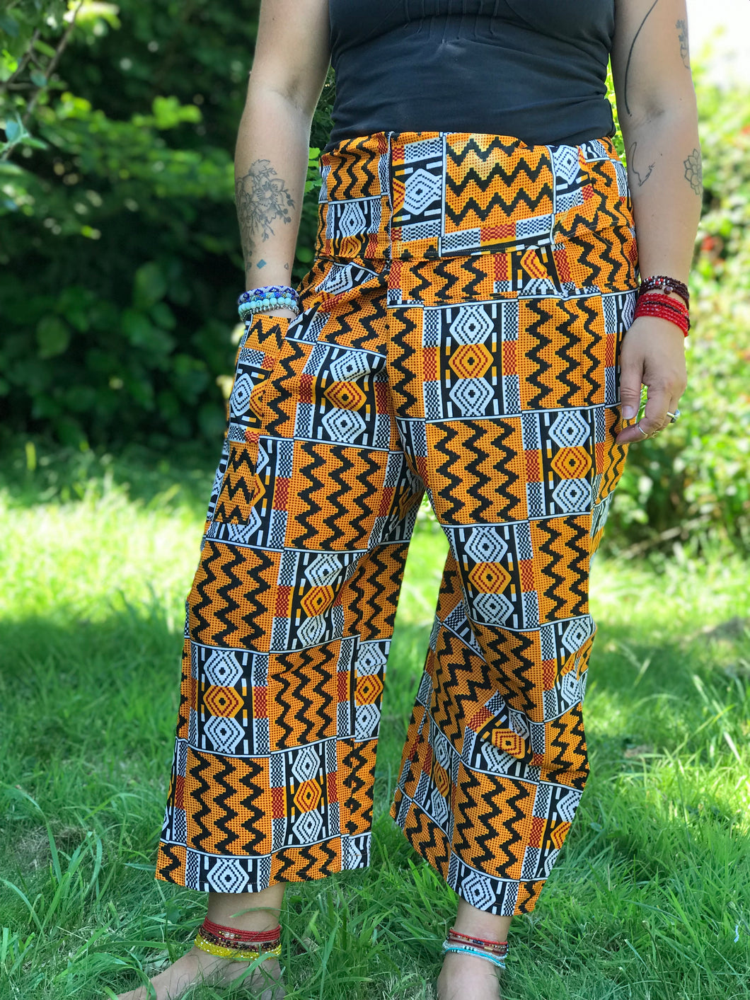 Pantalon Orange et Blanc