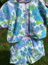Charger l&#39;image dans la galerie, Chemise Courte fleur bleue
