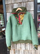 Charger l'image dans la galerie, Pull Laine &amp; canevas vert - M/L
