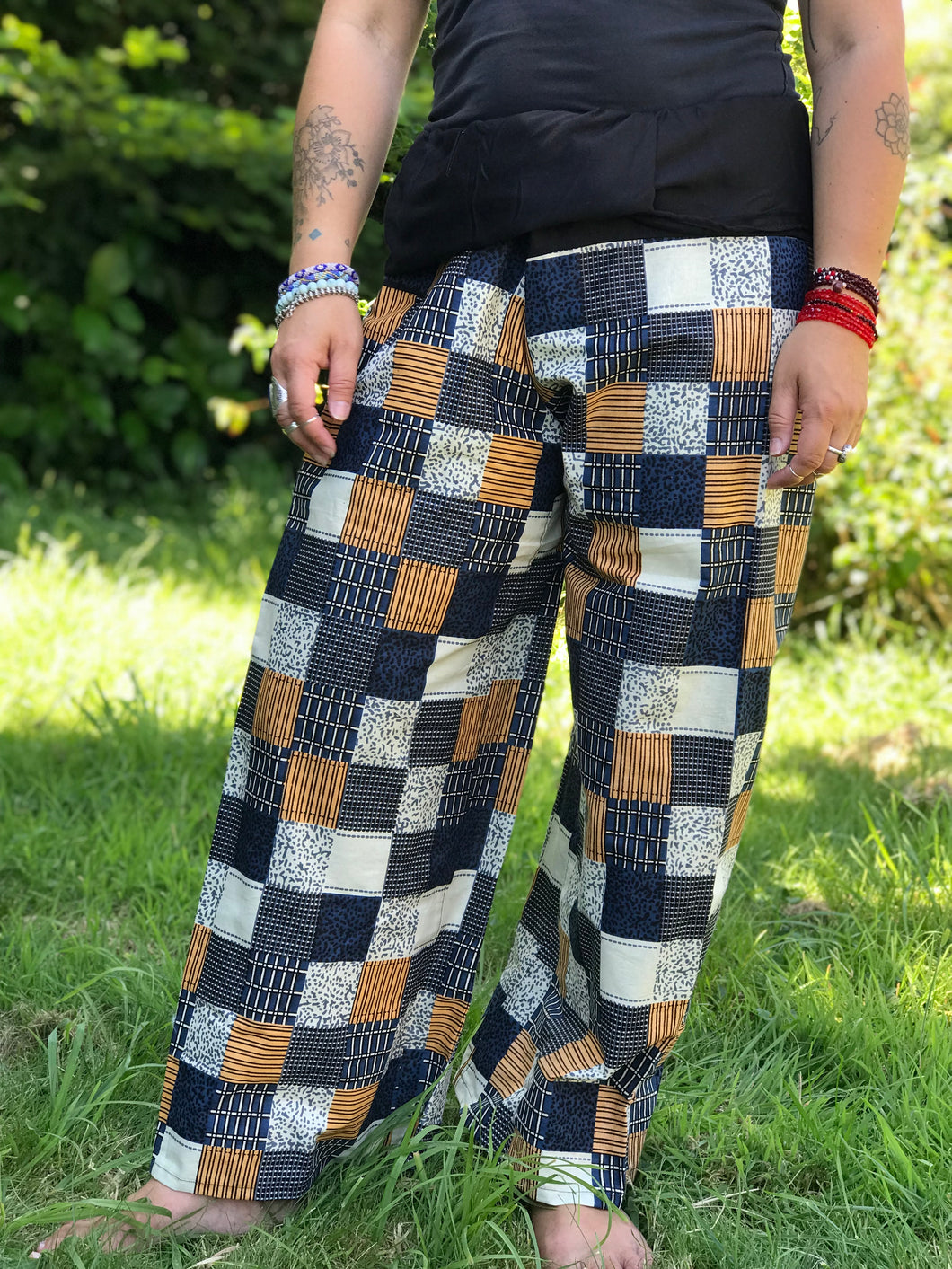 Pantalon Beige et Bleu
