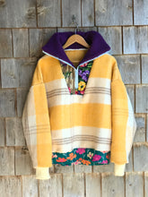 Charger l'image dans la galerie, Pull Laine &amp; canevas jaune - M/L
