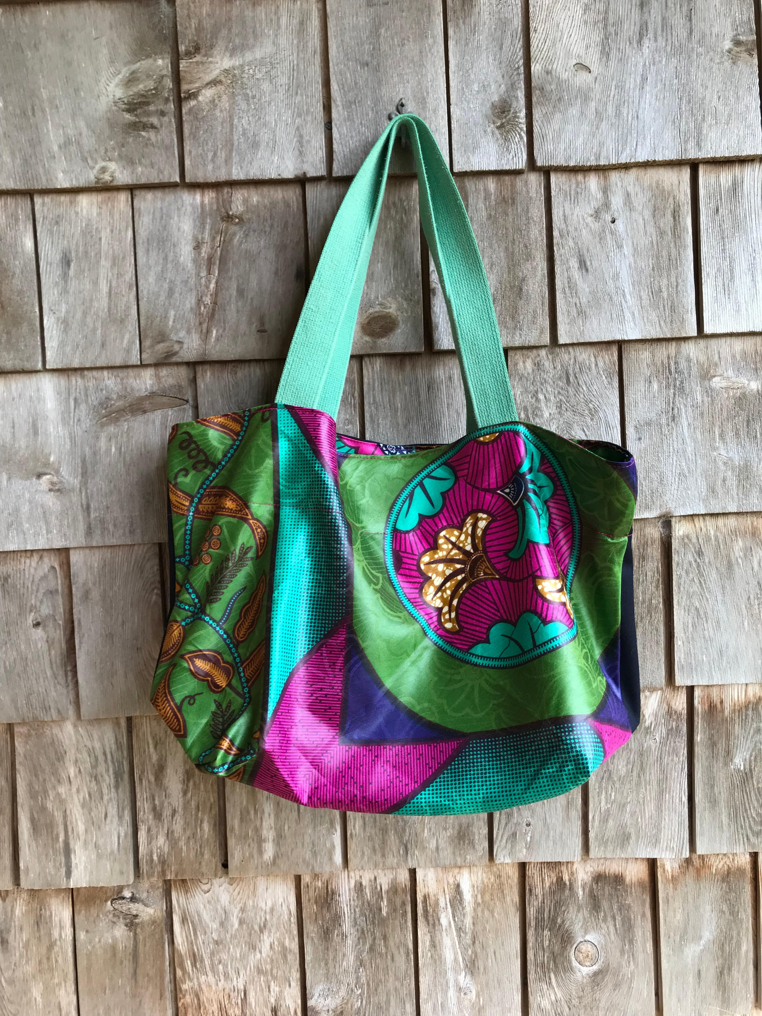 Tote-bag Wax vert