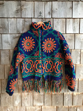 Charger l'image dans la galerie, Veste Bleue frange - M/L
