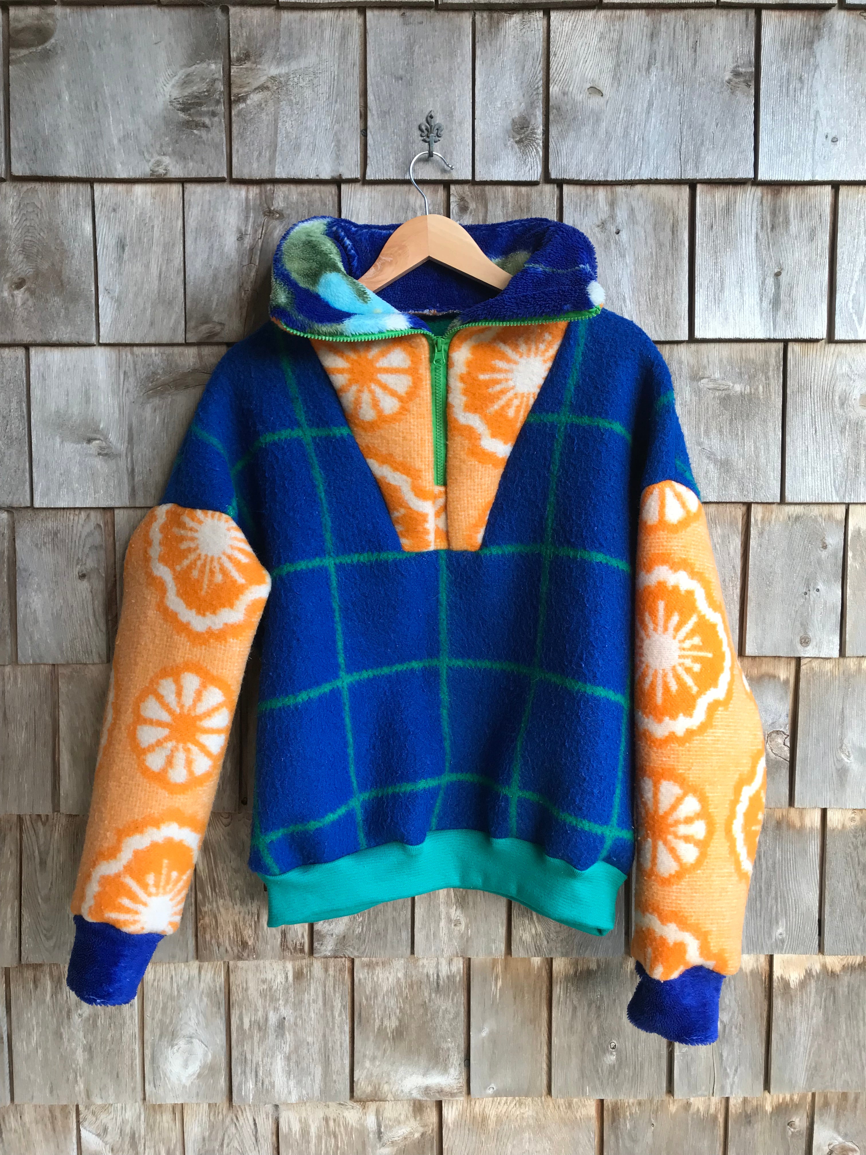 Pull Bleu et Orange - M/L