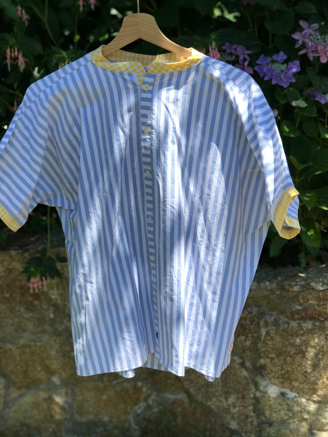 Chemise rayée bleue
