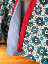 Charger l&#39;image dans la galerie, Veste kimono fleurs bleues
