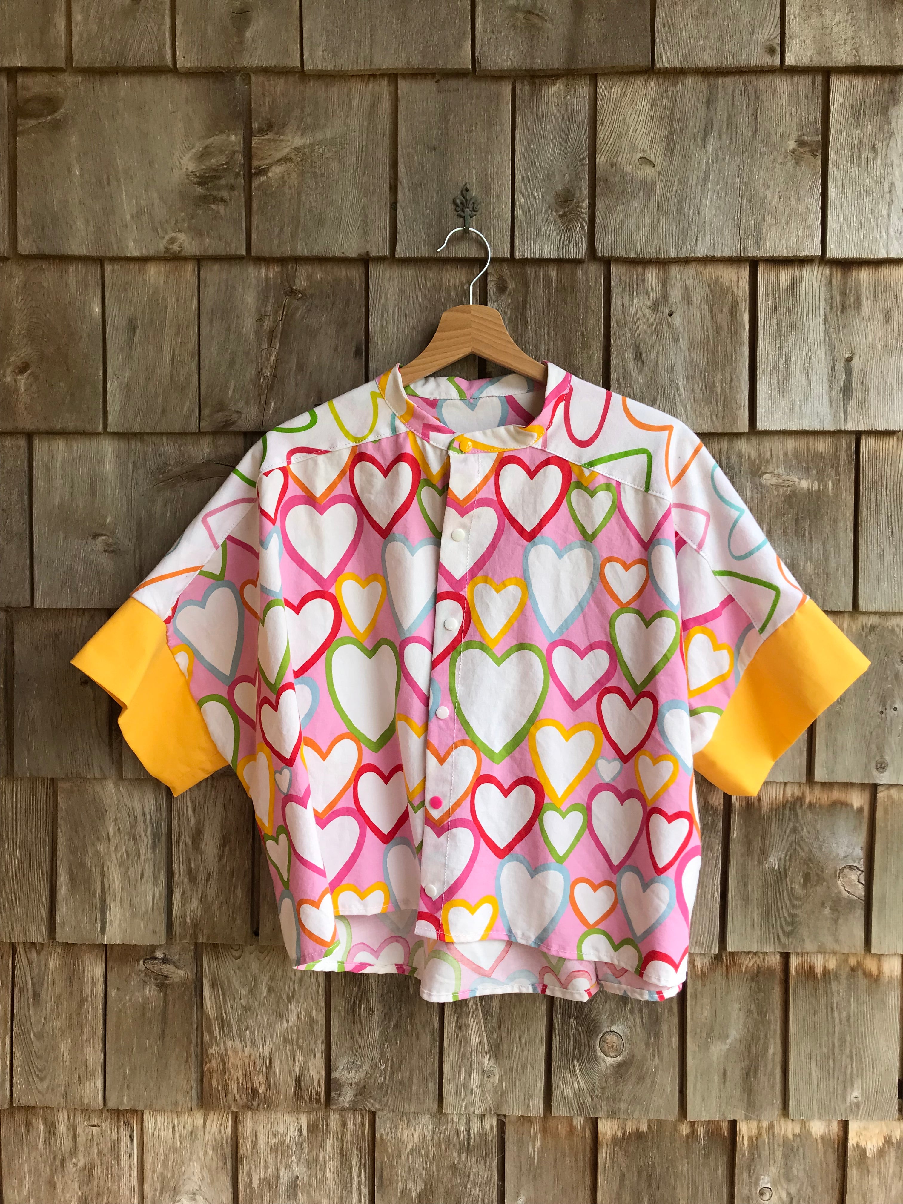 Chemise Courte Coeurs