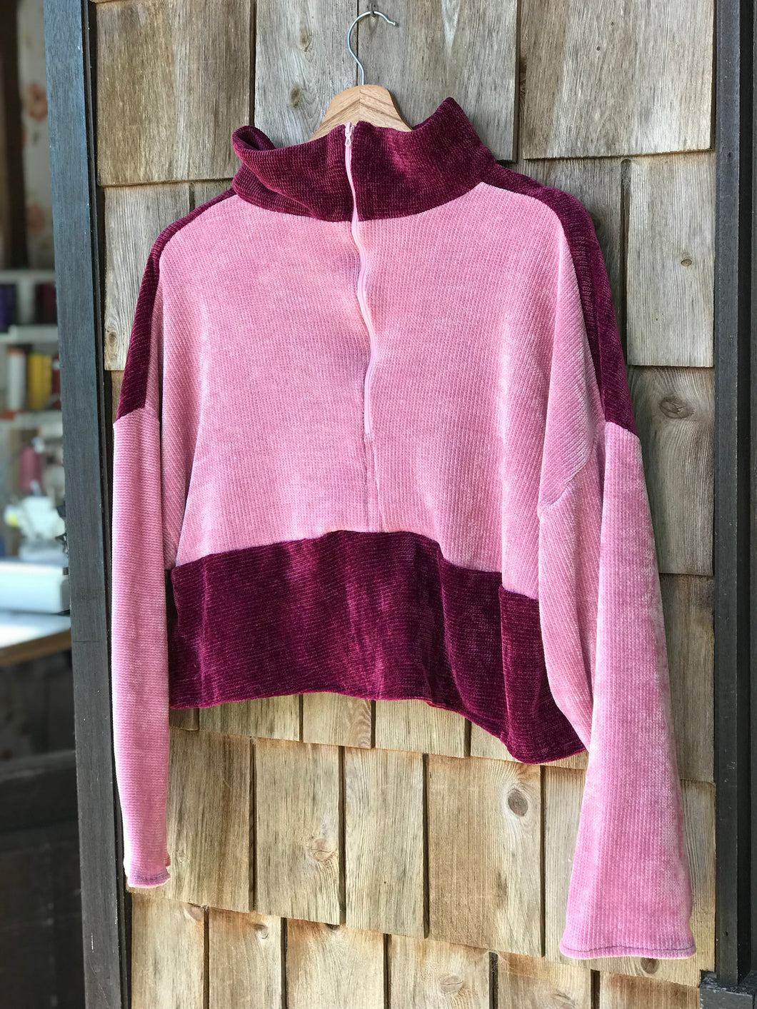 Pull Rose et Bordeaux - M/L