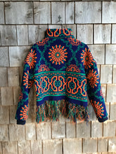 Charger l'image dans la galerie, Veste Bleue frange - M/L
