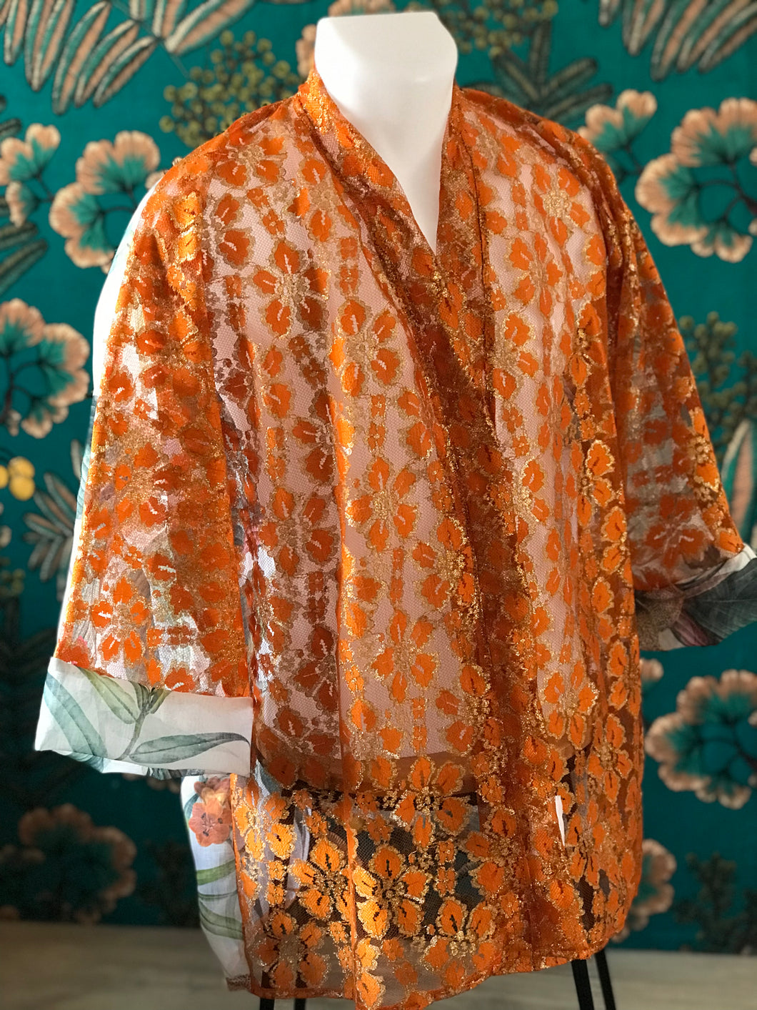 Kimono Dentelle orange