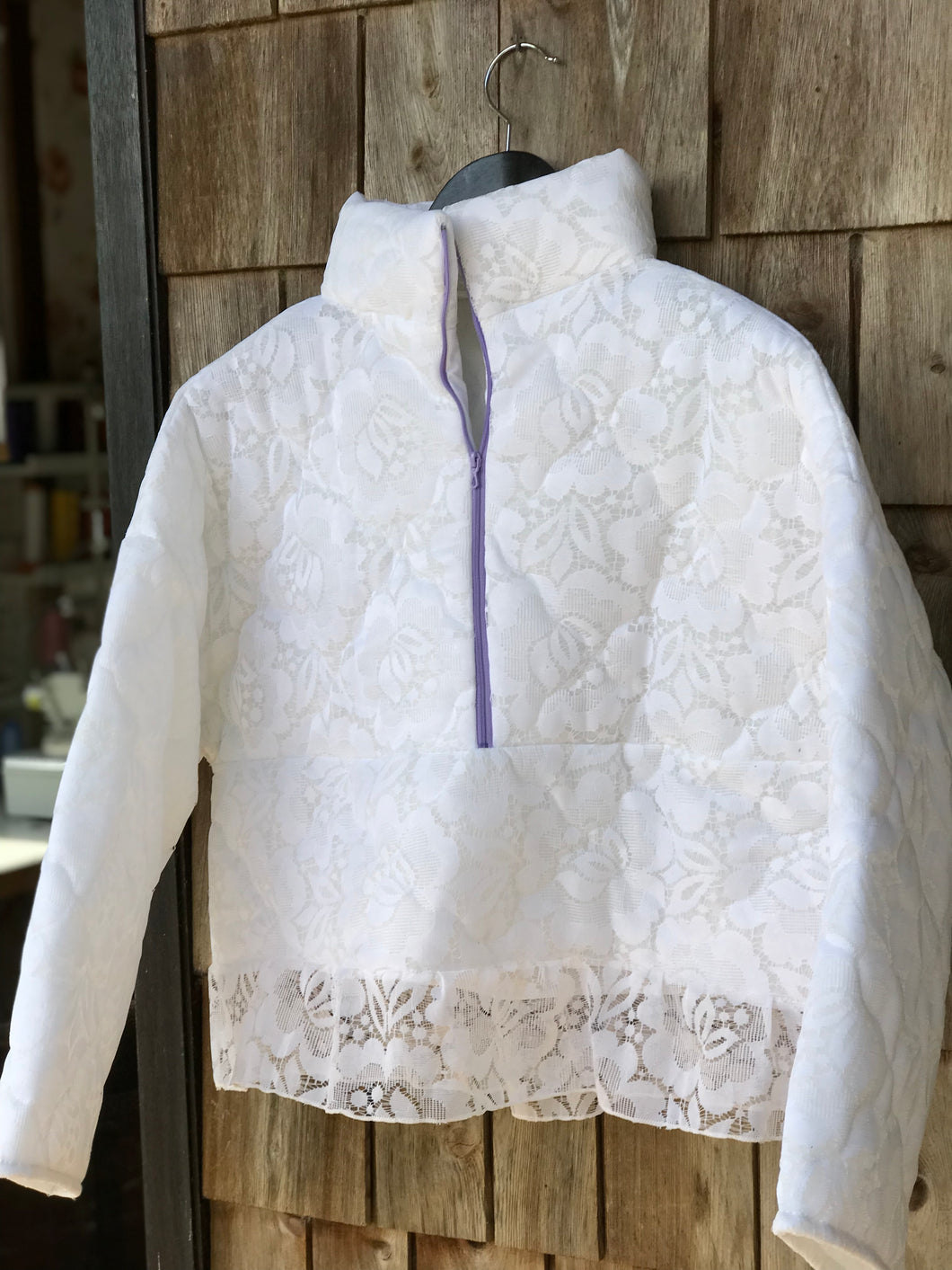 Pull Dentelle blanc - M/L