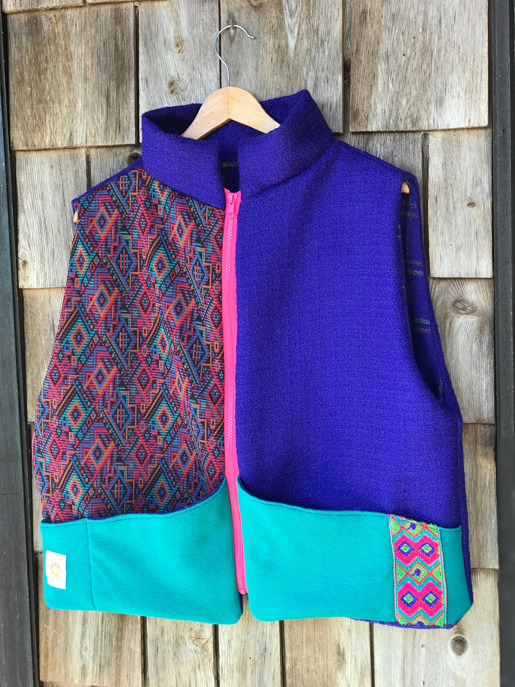 Gilet Violet bleu vert M/L