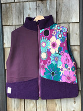 Charger l&#39;image dans la galerie, Gilet Prune fleurs M/L
