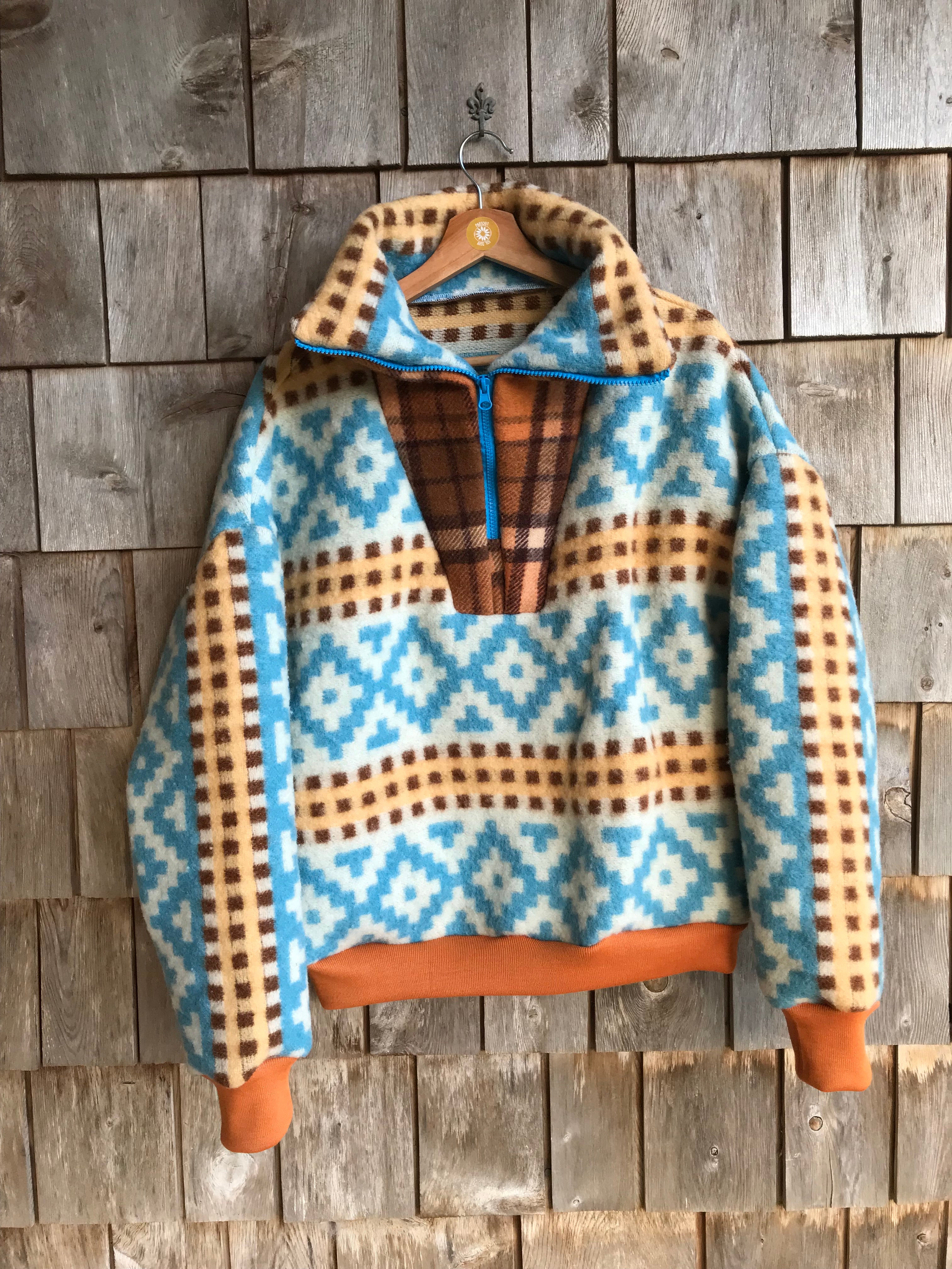 Pull Bleu et Marron - M/L