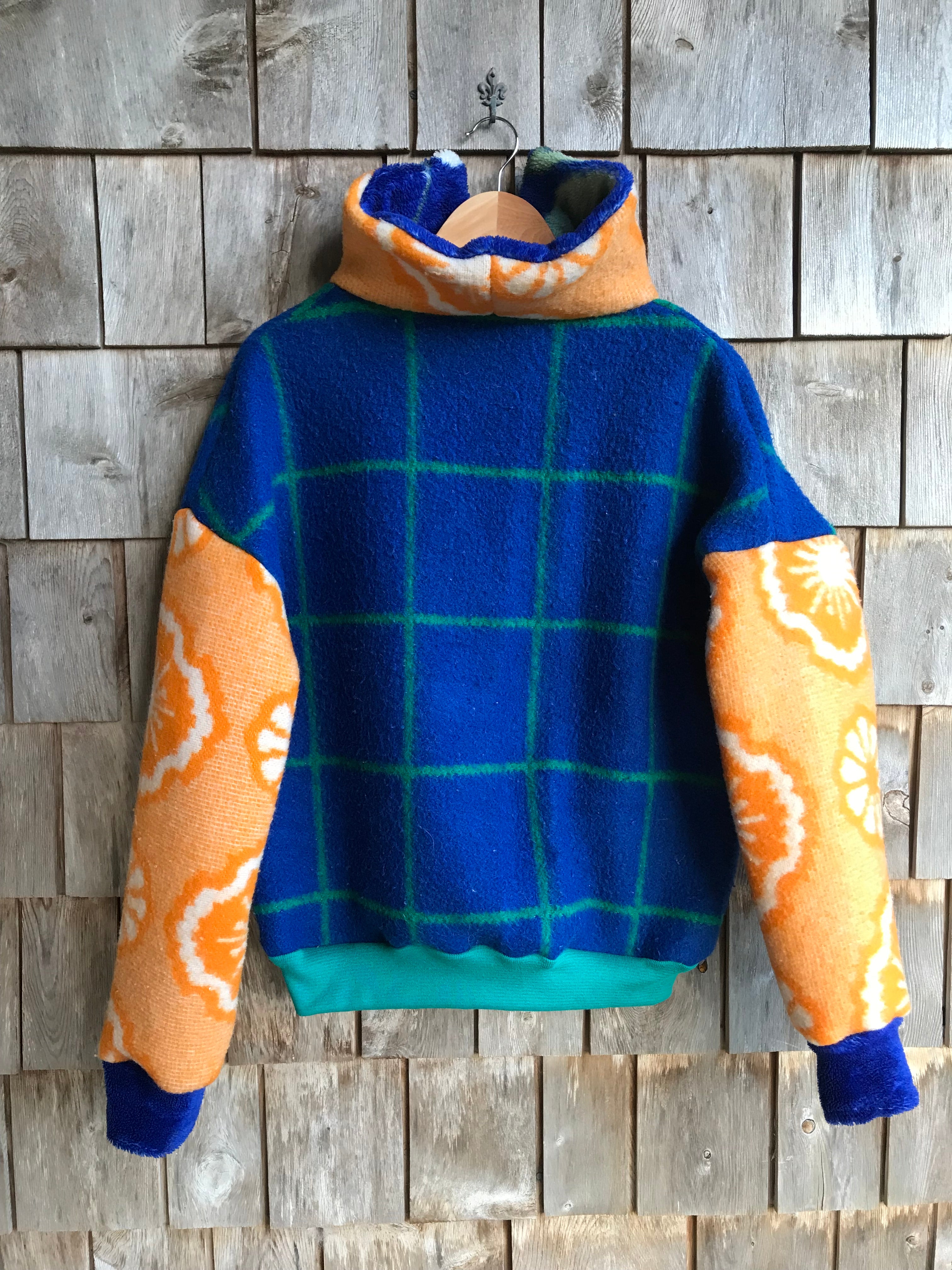 Pull Bleu et Orange - M/L