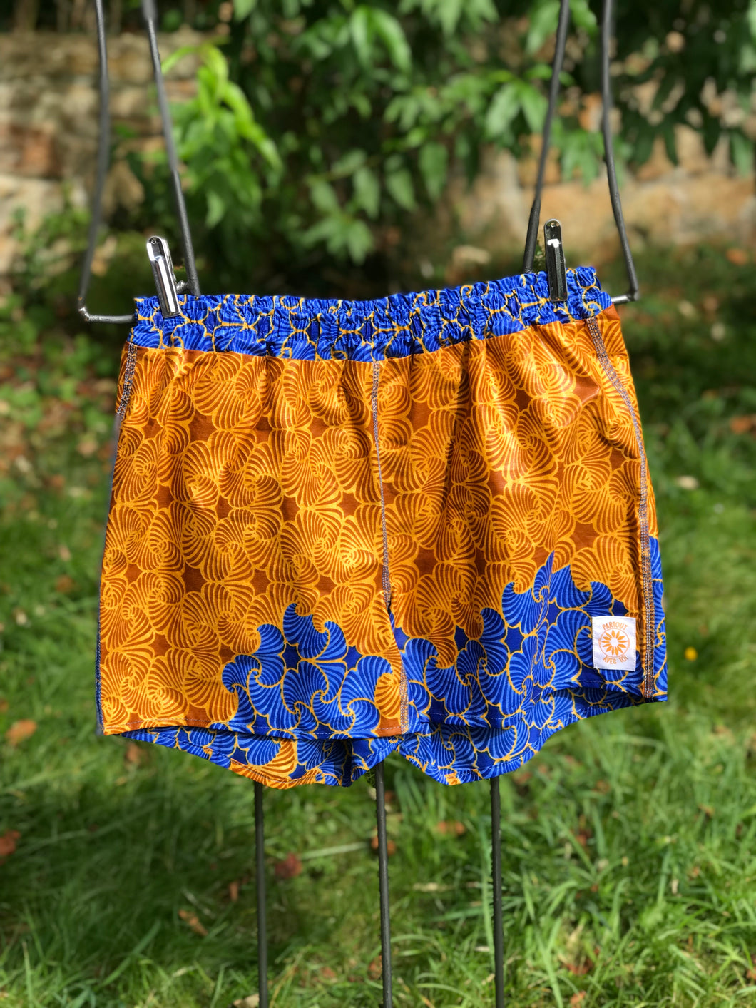 Short Bleu & jaune doré - S