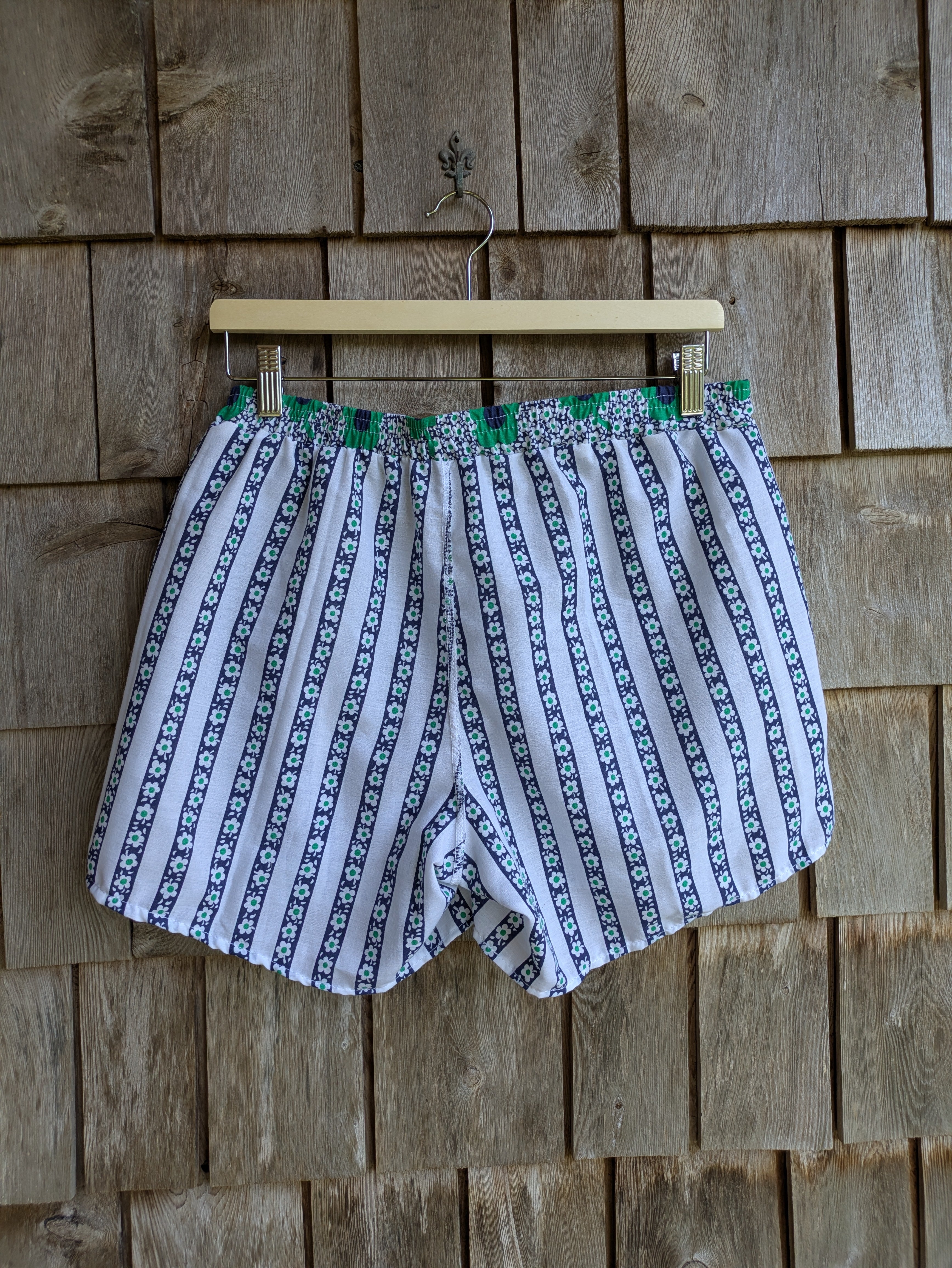 Short rayé fleurs - M