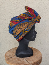Charger l'image dans la galerie, Turban Flex wax bleu
