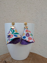 Charger l'image dans la galerie, Boucles Fleurs Mauve

