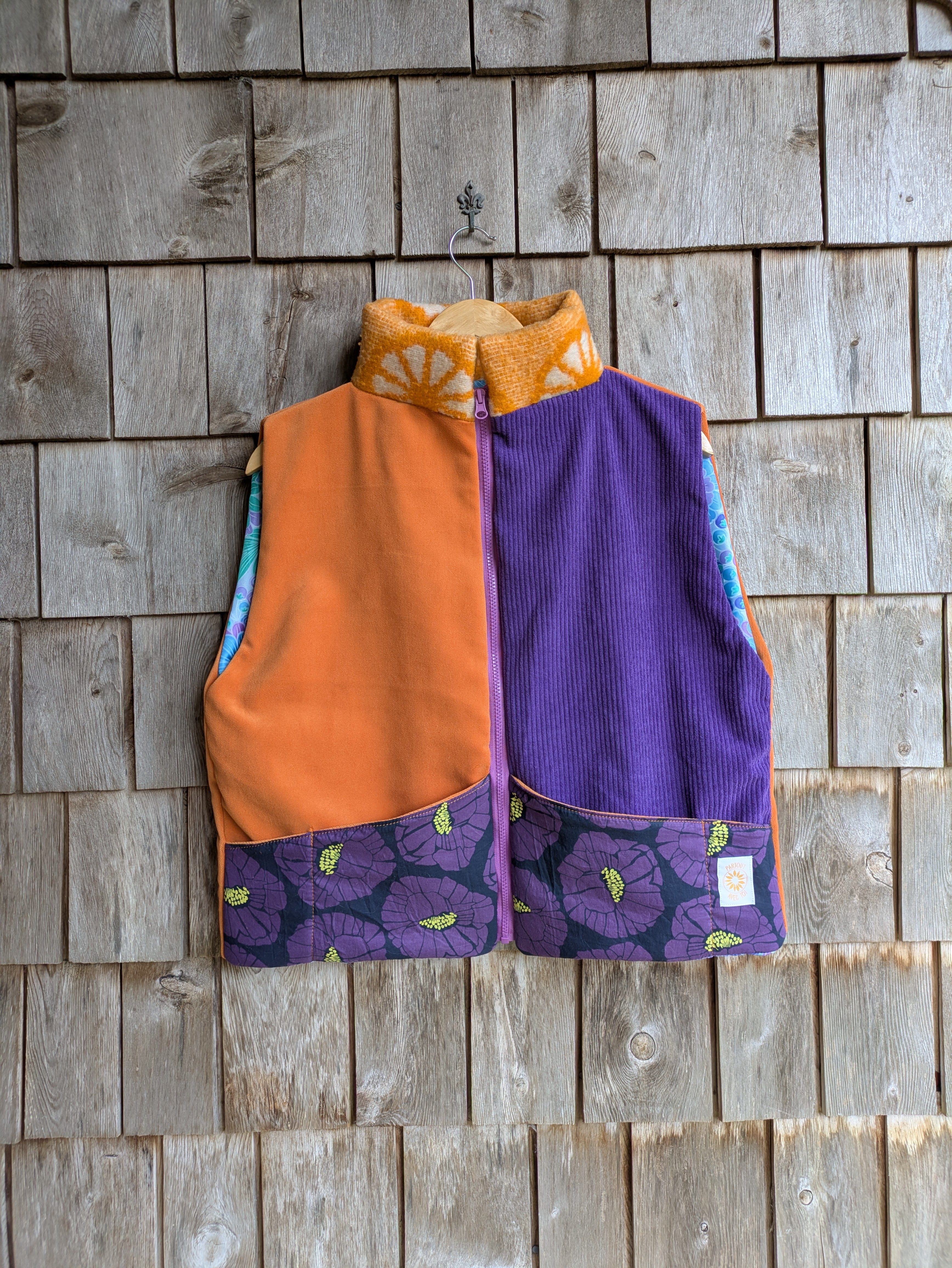 Gilet orange & violet M/L
