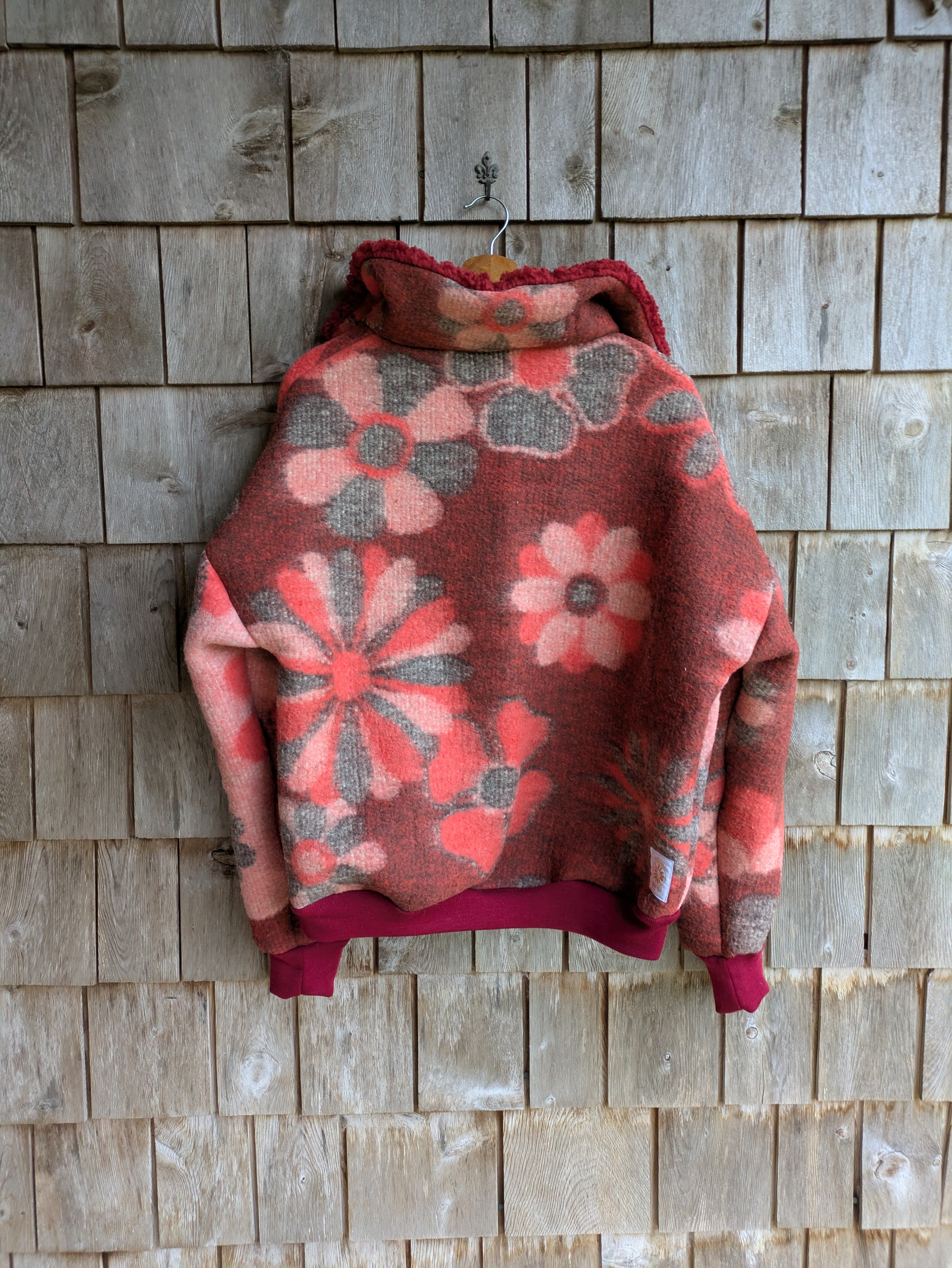 Pull rouge & gris - M/L