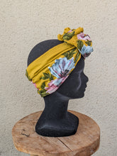 Charger l'image dans la galerie, Turban Flex moutarde fleuri

