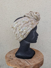 Charger l'image dans la galerie, Turban Flex Dentelle dorée
