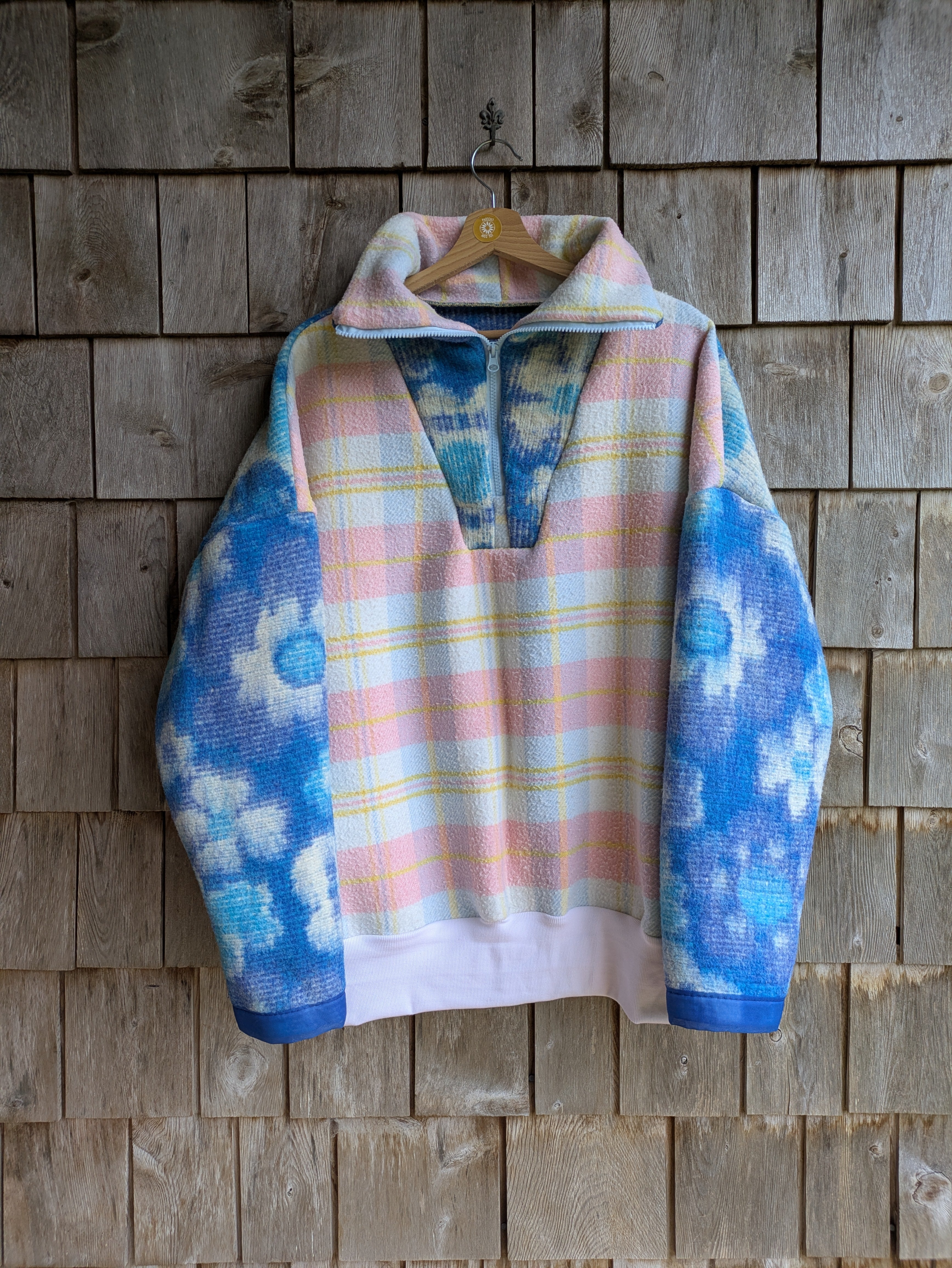 Pull bleu & rose - L/XL