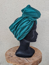 Charger l'image dans la galerie, Turban Flex Velours Émeraude

