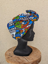 Charger l'image dans la galerie, Turban Flex Wax bleu
