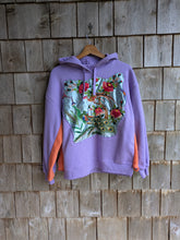 Charger l'image dans la galerie, Sweat mauve Paon capuche - M
